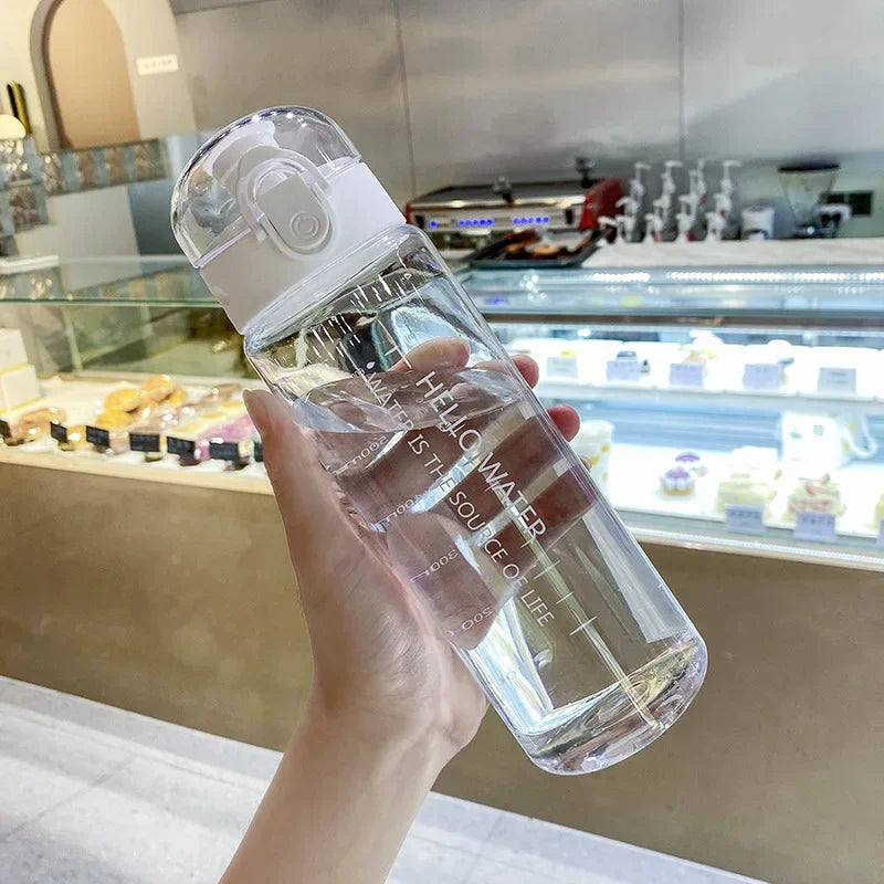 780Ml Water Bottle with Bounce Cover Leak Proof Sports Drinkware Strap Reusable Portable Water Bottle for Kid Women Fitness Gift
