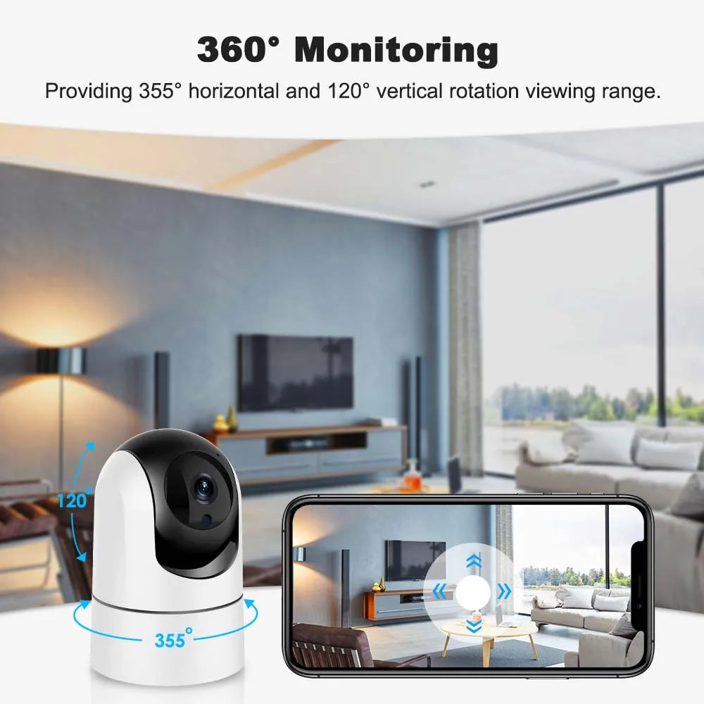 5G Wifi Baby Monitor 5MP Tuya IP Camera 1080P Security Protection Indoor Mini Video Surveillance Auto Tracking Smart Home Alexa