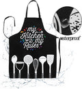 Adjustable Waterproof Apron Bib Apron with 2 Pockets Cooking Kitchen Aprons for Women Men Chef