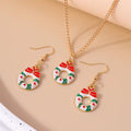 Fashion Christmas Necklace Earrings Jewelry Set for Women Christmas Tree Hat Deer Necklace Girls Party Festival Jewelry Gifts