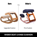 VEVOR Ergonomic Rocking Wooden Kneeling Chair Stool Correct Posture Computer Chair Original Home Office Furniture Thick Cushion