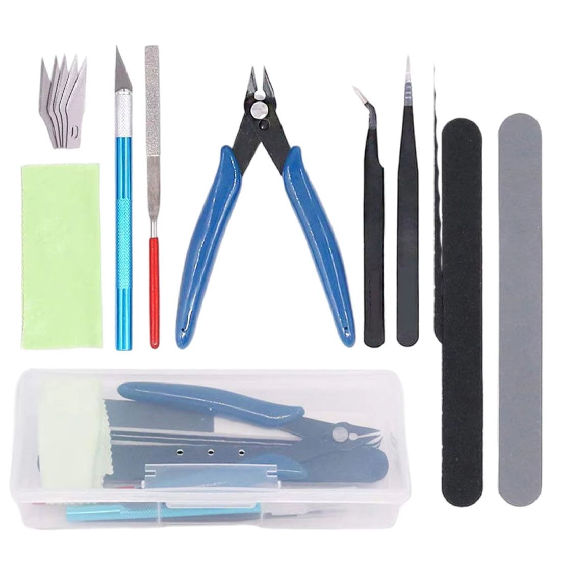 DIY Essential Modeler Basic Tools Craft Kit Set for Car Model Building and Repairing 9Pcs /Set