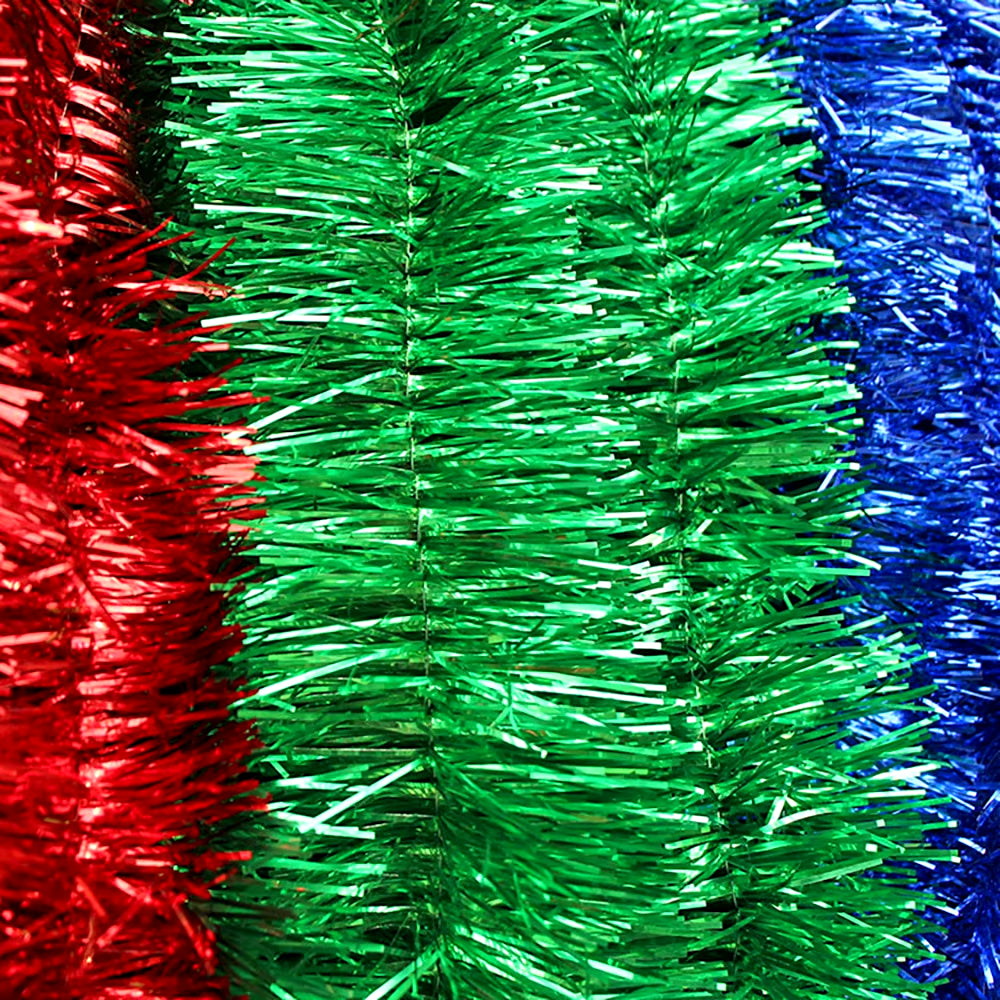 2M Christmas Garland, Gold, Silver, Red, Blue, Green,Santa Garland,Christmas Ornaments