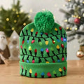 Christmas Hat Year Xmas Party Decor Creative Flashing Led Light Snowman Winter Warm Color Knitted Cap Christmas Gift Christmas