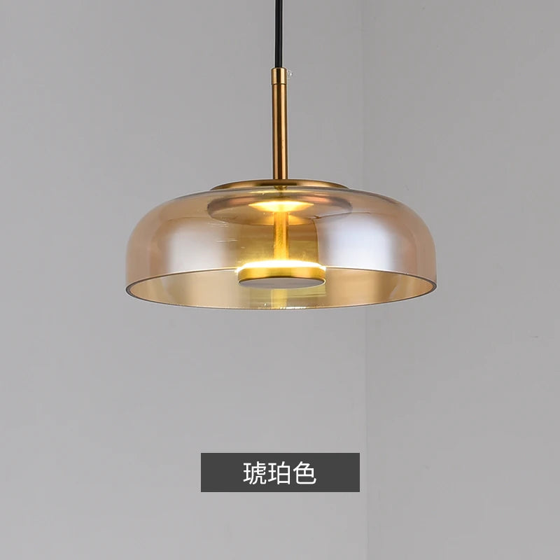 Modern Led Pendant Lights Modern Creative Glass Hanging Lamp Simple Restaurant Bedroom Bedside Lamp Art Decor Lighting Fixtures