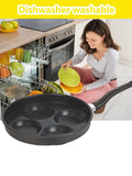 Frying Pan 4 Dimples Non Stick Fried Egg Burger Pancake Pan Non-Stick Coated Pan Breakfast Pan 4 Well Small Frying Pan Electric