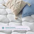 Cooling Comfort Gel Memory Foam Dual Layer Mattress Topper, 4 Inch, King Size, Pillow Top Cover