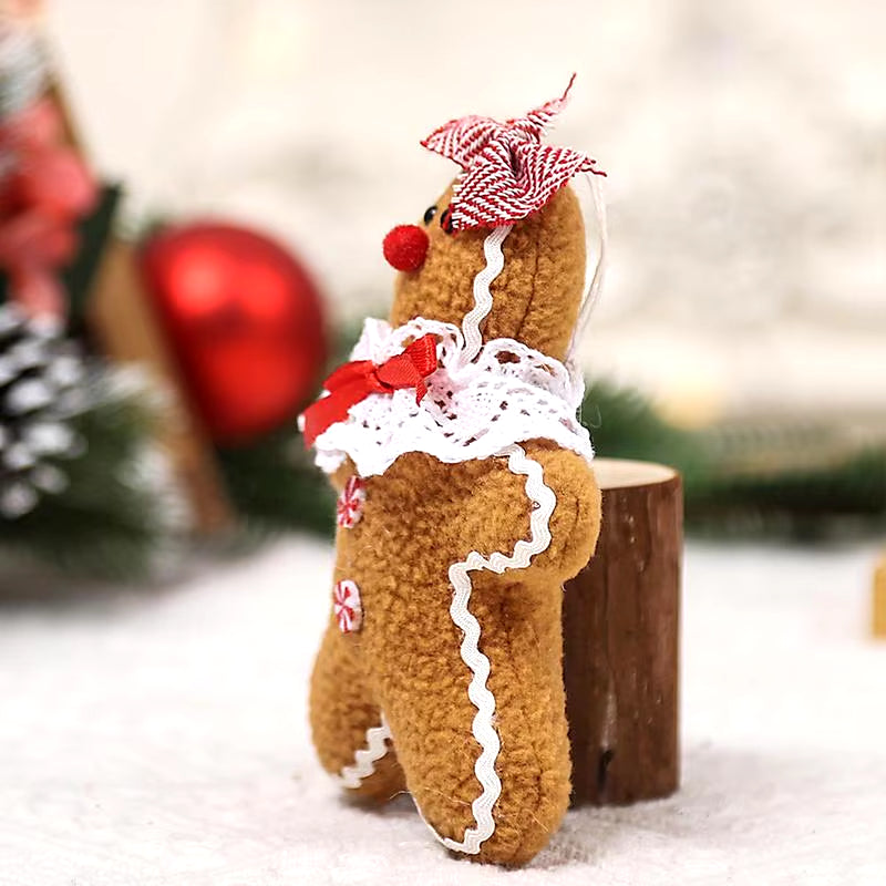 Gingerbread Man Christmas Decorations Cookies Doll Christmas Pendant Hangings Figurines Decoration Props for Christmas Tree