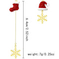 New Design Asymmetric Snowflake Christmas Boot Hat Drop Earrings for Women Moving Santa Claus Long Tassel Earring Party Jewelry