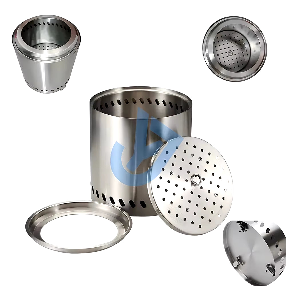 Outdoor Camping Non-Smoking Portable Stainless Steel Burner Heater Mini Fire Wood Stove Campfire Stove Pit Fire Basin Equipment