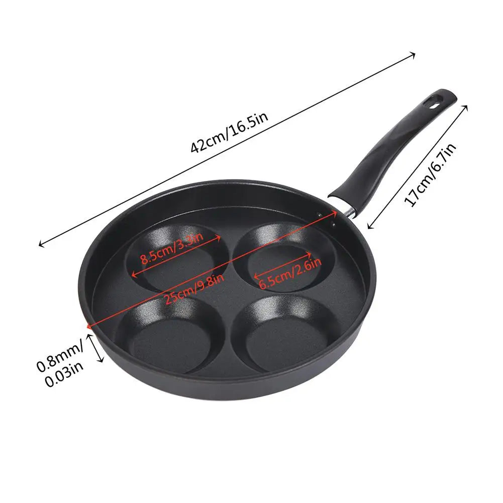 Frying Pan 4 Dimples Non Stick Fried Egg Burger Pancake Pan Non-Stick Coated Pan Breakfast Pan 4 Well Small Frying Pan Electric