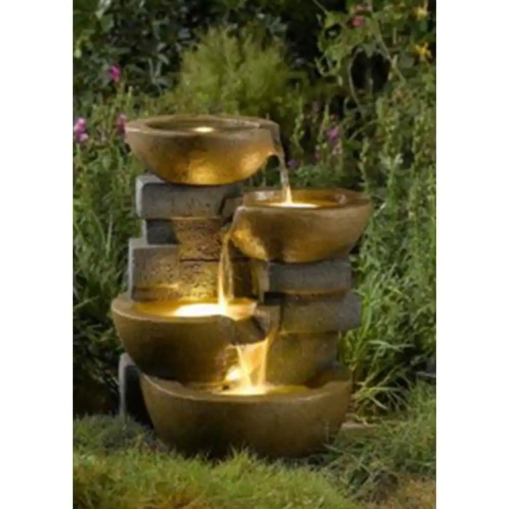 Pots Water Fountain with LED Light