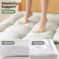 Bambu_Viscose Mattress Topper Queen,1200 GSM Cooling Mattress Pad,Extra Thick Pillow Top Mattress Topper for Back Pain,Soft Mattress Protector Cover with 8