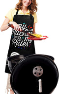 Adjustable Waterproof Apron Bib Apron with 2 Pockets Cooking Kitchen Aprons for Women Men Chef