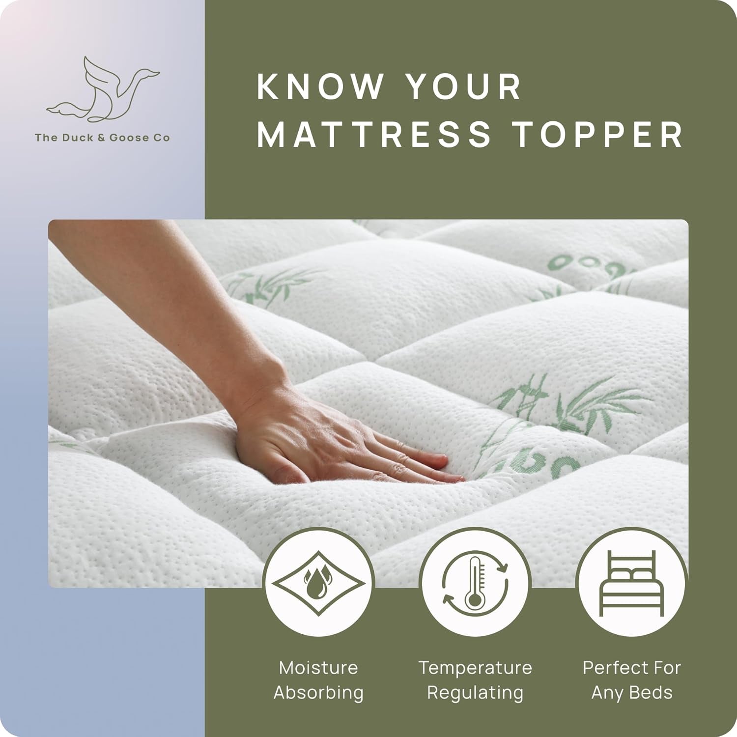 Cooling Mattress Topper - Twin Size | Plush Pad Mattress Topper for Back Pain Relief, 8-21" Deep Pocket | Viscose Made from Bamboo Pillow Top | Bedroom Essentials