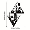 Scenery Theme Decor Wall Art Decorations Mountain Metal Wall Decor Wall Sign Metal Wall Gift Triangle Wall Art for Living Room