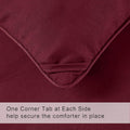 California King 2200 Series Comforter down Alternative Quilted Duvet Insert with Corner Tabs All-Season - Luxury Hotel Comforter - Breathable - Reversible - Machine Washable - Burgundy