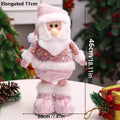 1Pc-New Santa Claus Snowman Elk Pink Sequin Telescopic Doll Merry Christmas Decorations Window Props Matching Supplies Ornaments