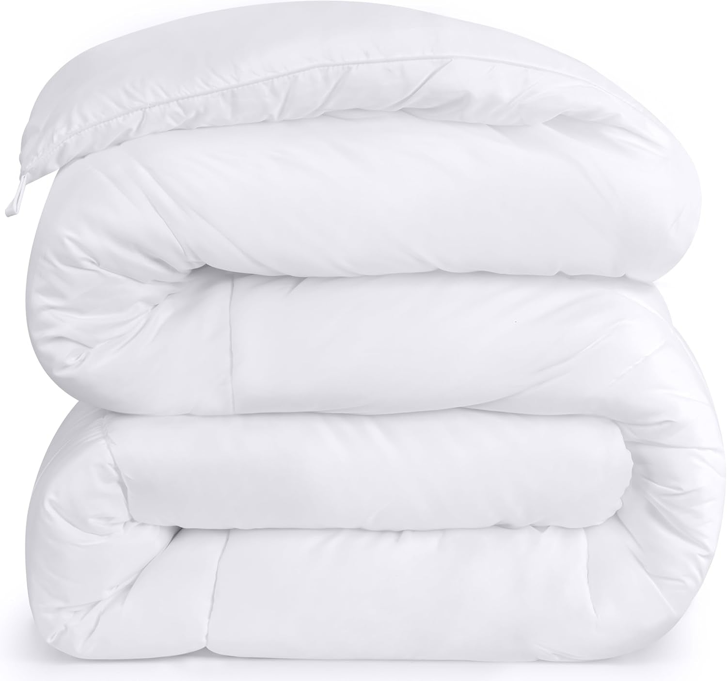 Comforters Queen Size, All Season Duvet Insert, down Alternative Box Stitched Bed Comforter with Corner Tabs, Machine Washable (White)