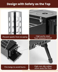 Wood Stove, Outdoor Wood Burning Stove, Camping Stove, Portable Tent Stove with Heat Control Stovepipe & Elbow Pipe for Outdoor Cooking, Camping and Ice-Fishing