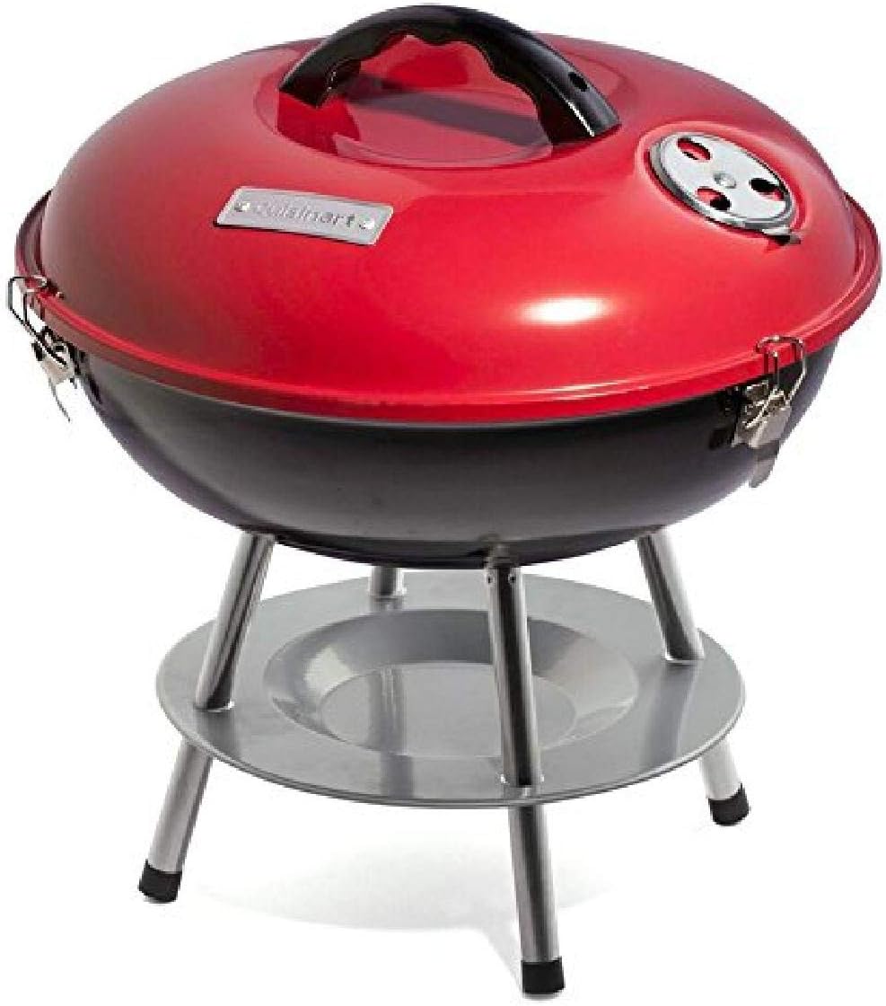 14" Inch BBQ, 14" X 14" X 15", Portable Charcoal Grill, (Red), CCG-190RB