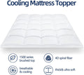 Mattress Topper Queen for Back Pain, Extra Thick Mattress Pad Cover, Plush Pillow Top Overfilled with down Alternative, Deep Elastic Pocket, White