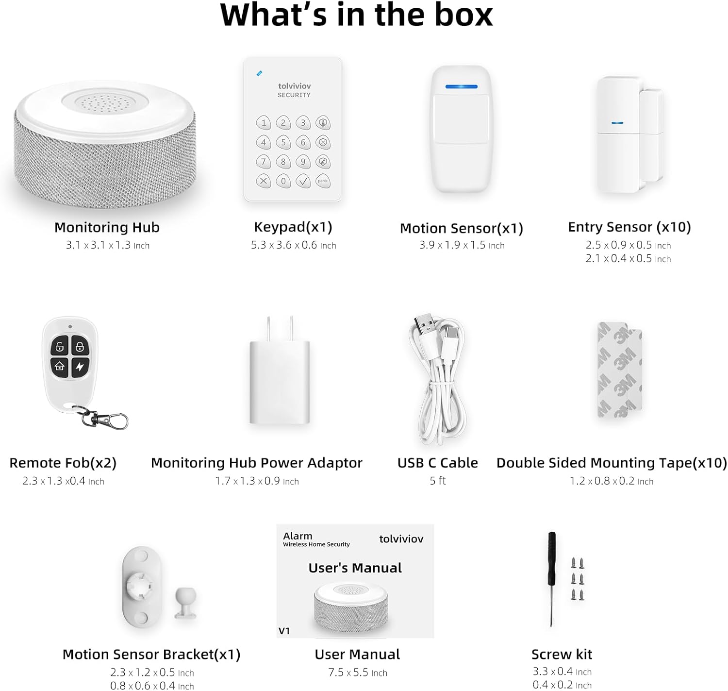 Alarm System for Home Security, DIY Door Alarm Security Systems, Smart App Alerts, 15Piece Kit, No Monthly Fee, Wifi Alarm, Door Window Motion Sensor, for Home Security, and Kids Safety