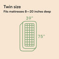 Viscose Made from Bamboo Twin Mattress Topper - Thick Cooling Breathable Pillow Top Mattress Pad for Back Pain Relief - Deep Pocket Topper Fits 8-20 Inches Mattress, Green