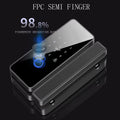 Tuya APP Glasses Fingerprint Lock Bluetooth Smart Glass Door Biometric Electronic Door Lock 13.56Mhz RFID Remote Control Unlock