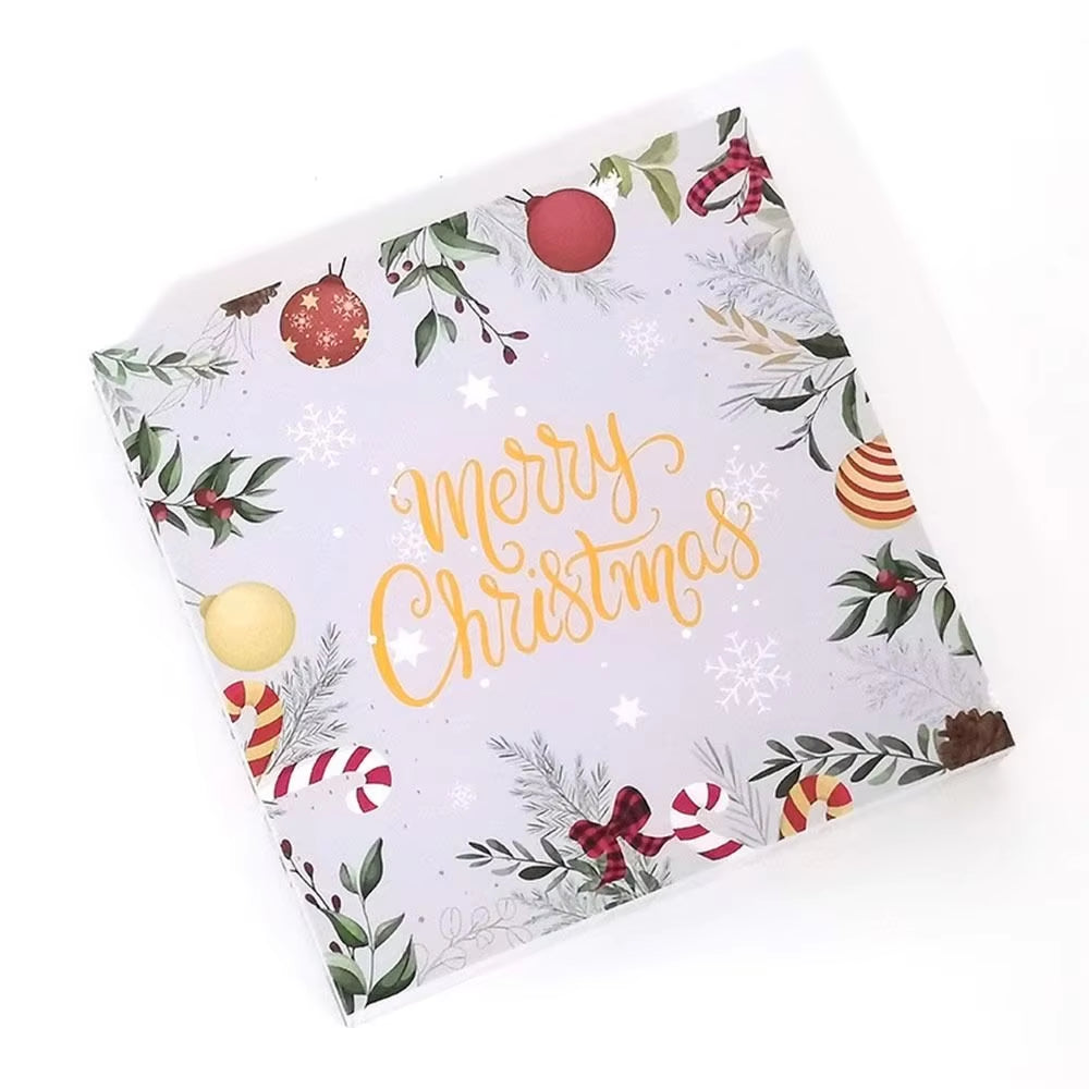 30PCS Merry Christmas Cards Happy New Year Note Card Greeting Postcard Gift Box Wrapping Decor Ornament Package Insert