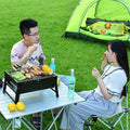 Small Black Steel Charcoal Oven Outdoor Portable Folding Oven BBQ Barbecue Grill