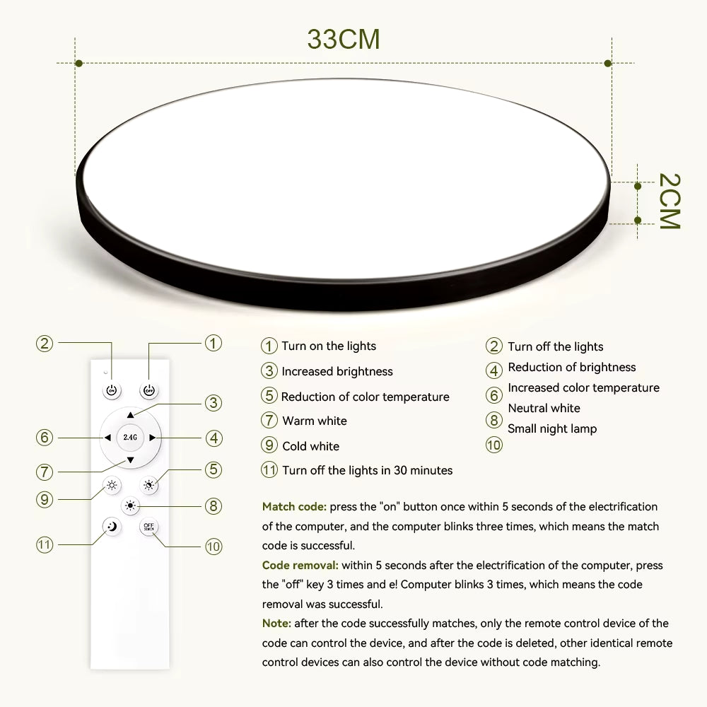 LED Ceiling Lamp Remote Control Ceiling Chandelier Modern Lustre Smart Dimmable Led Ceil Lighting Fixture for Living Room Home