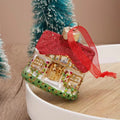 Christmas House Tree Hanging Ornaments Glass Decorations for Home New Year Party 2024 Nativity Glass Christmas Toys