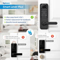 Wifi Video Smart Door Lock: Fingerprint Door Lock with Camera- Keyless Entry Door Lock with Handle - Electronic Digital Door Lock with Keypad - Wifi Smart Lock for Front Door