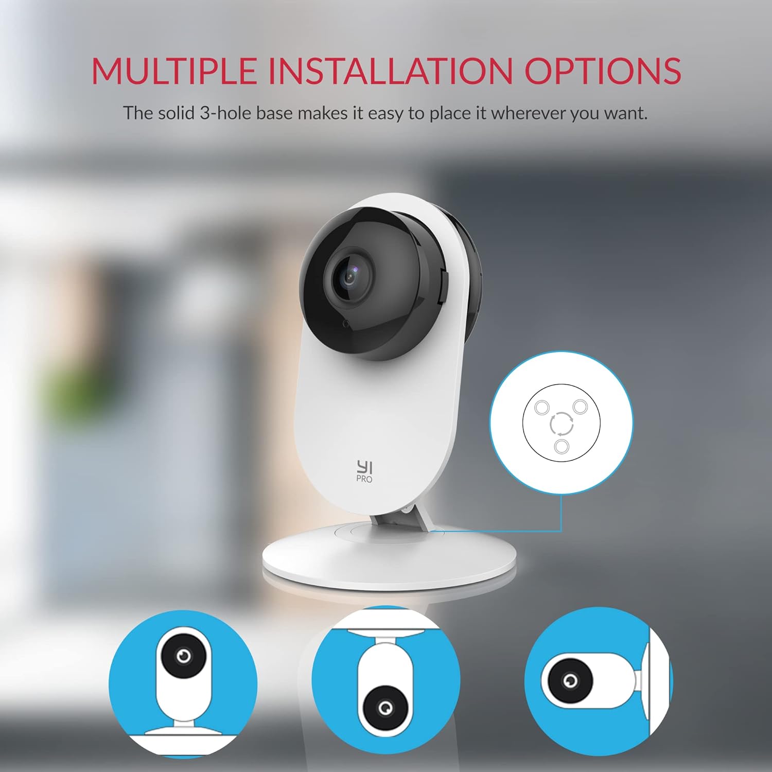 Pro 2K Home Security Camera, 2.4Ghz Indoor Camera with Person, Vehicle, Animal Smart Detection, Phone App for Baby, Pet, Dog Monitoring, Works with Alexa and Google Assistant