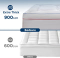 Pillow Top Mattress Topper Queen - Fluffy Mattress Pad Cover with Deep Pocket Fits up to 21