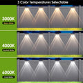 Solar Fence Lights Outdoor - 2700/4000/6000K 3 Mode, IP65 Waterproof Fence Solar Lights Outdoor, Solar Deck Lights for Outside, Backyard/Railing/Step/Patio/Deck Fence/Stair Railings and Wall (8 Pack)