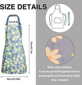 3 Pack Floral Aprons with Pocket, Blooming Womens Aprons Waterproof Adjustable Cooking Aprons for Kitchen Gardening and Salon