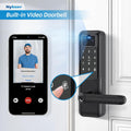 Wifi Video Smart Door Lock: Fingerprint Door Lock with Camera- Keyless Entry Door Lock with Handle - Electronic Digital Door Lock with Keypad - Wifi Smart Lock for Front Door