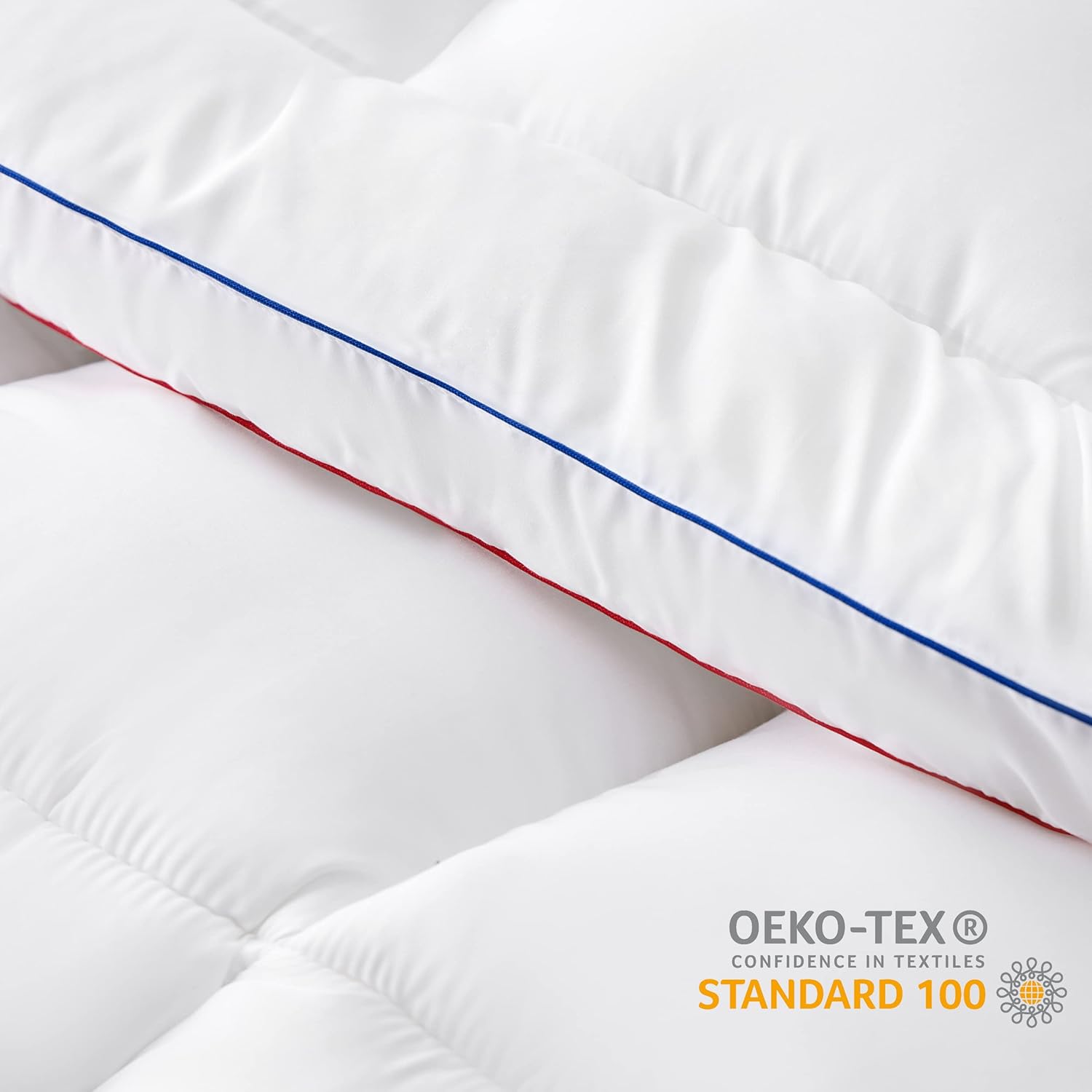 Pillow Top Mattress Topper Queen - Fluffy Mattress Pad Cover with Deep Pocket Fits up to 21", Plush Soft Bed Topper for Back Pain Relief, Overfilled with down Alternative Filling, White