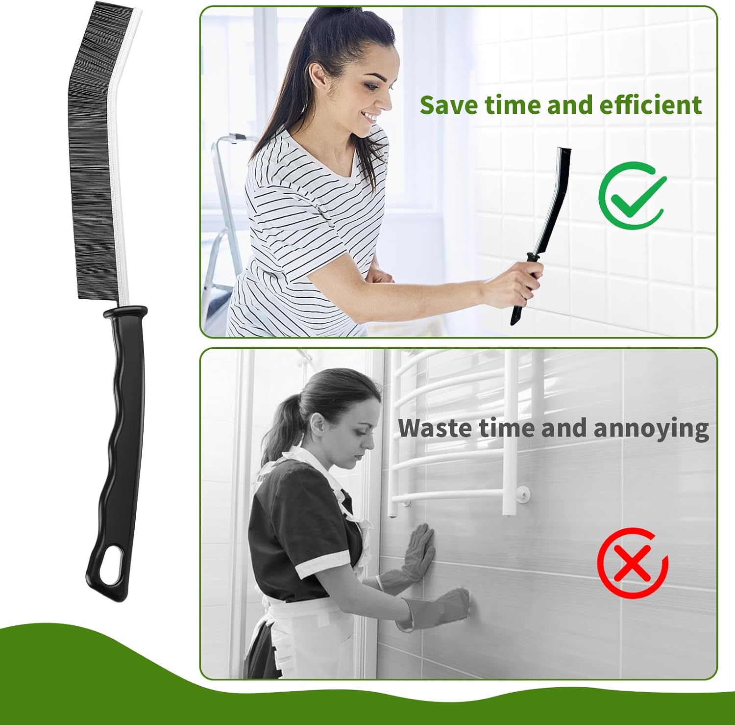 Crevice Cleaning Brush,8 Pcs Multifunctional Cleaning Brush Tools,Hard Bristle Crevice Cleaning Brush,Crevice Cleaning Brushes for Household Use Bathroom Tiles Kitchen Practical and Durable