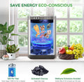 Upgraded Electric Composter, 1 Gallon Largest Smart Indoor Compost Bin Kitchen, 2 Carbon Filter, Food Recycling Composting Odor Free, Converts Waste to Dry Compost, Kitchen Composter 80% Energy Saver