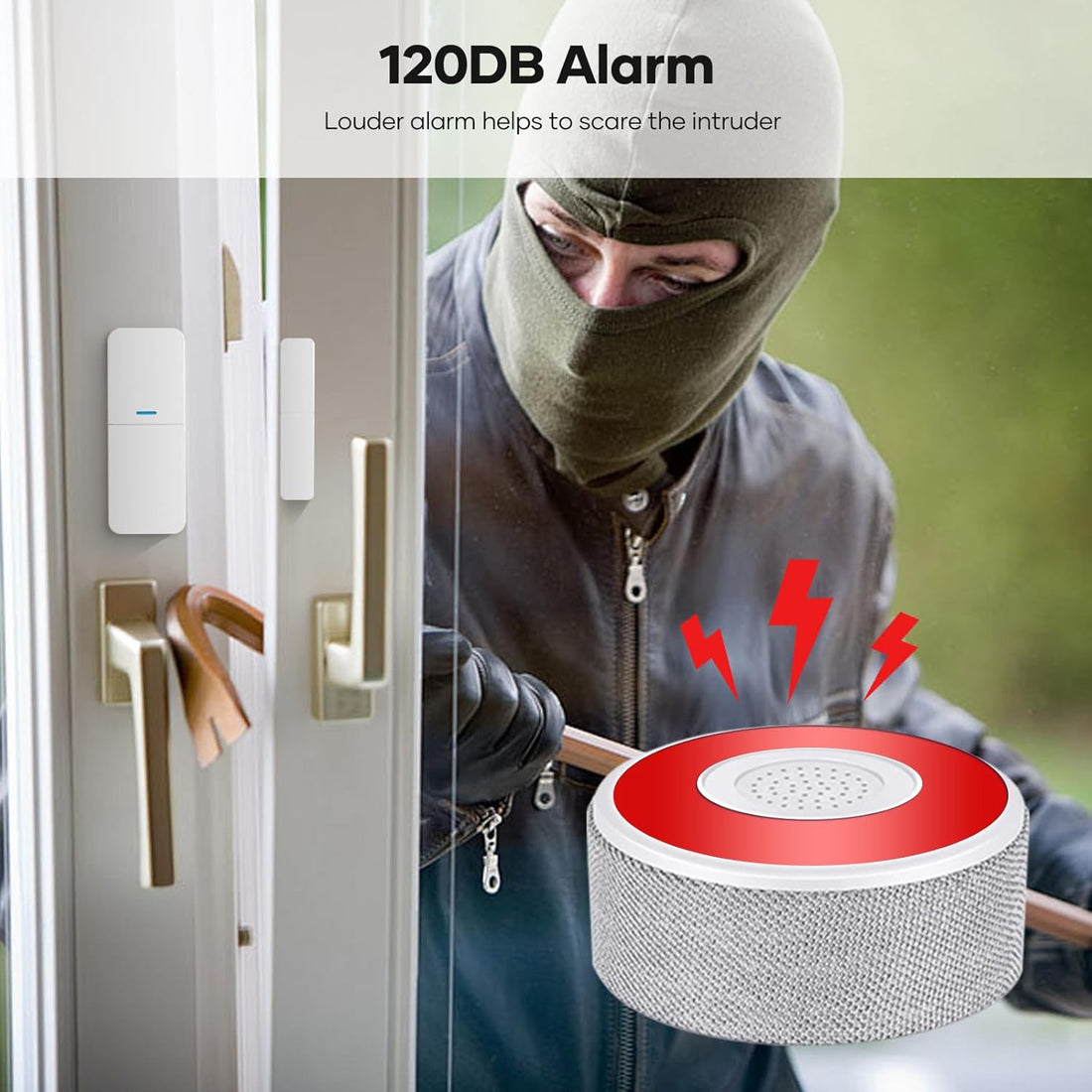 Alarm System for Home Security, DIY Door Alarm Security Systems, Smart App Alerts, 15Piece Kit, No Monthly Fee, Wifi Alarm, Door Window Motion Sensor, for Home Security, and Kids Safety