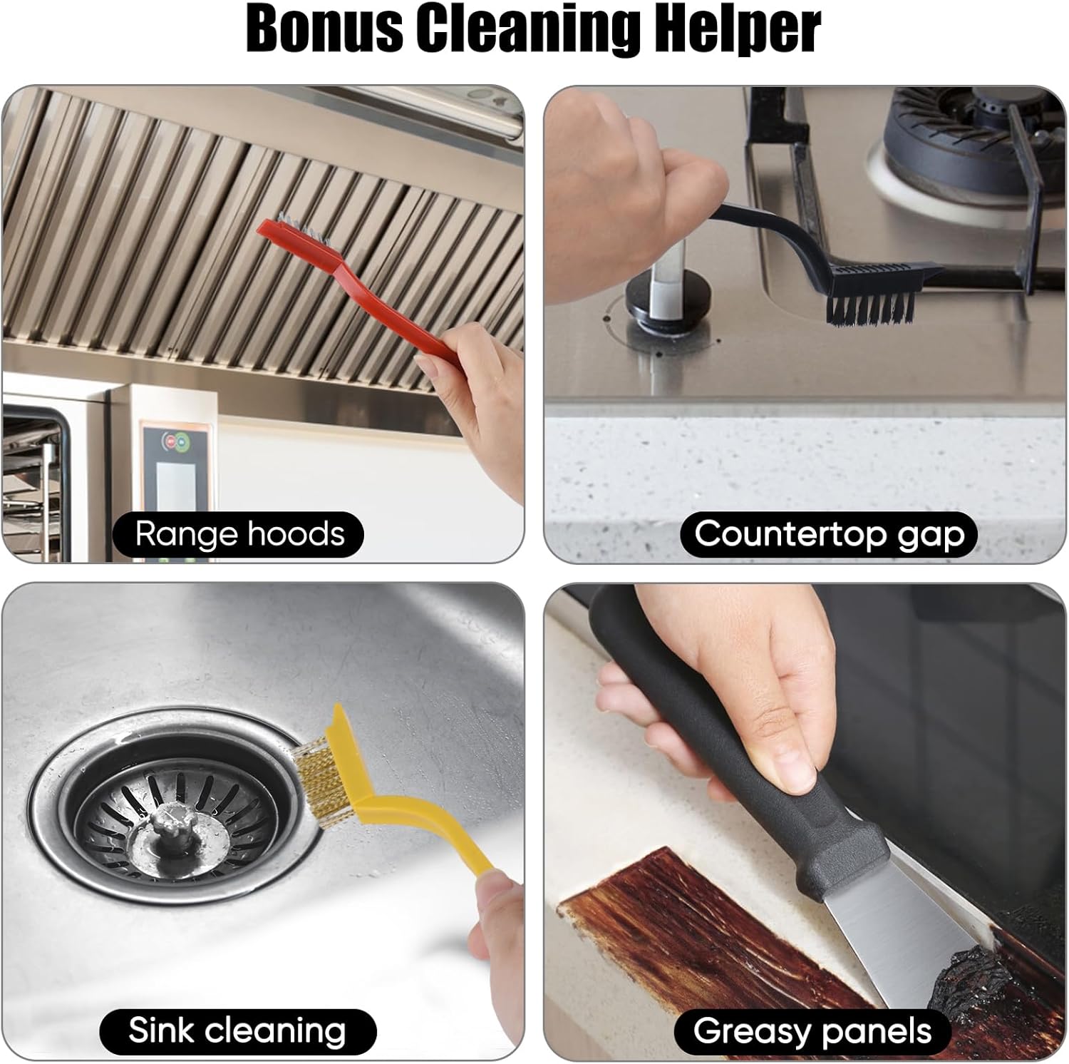 Crevice Cleaning Brush,8 Pcs Multifunctional Cleaning Brush Tools,Hard Bristle Crevice Cleaning Brush,Crevice Cleaning Brushes for Household Use Bathroom Tiles Kitchen Practical and Durable