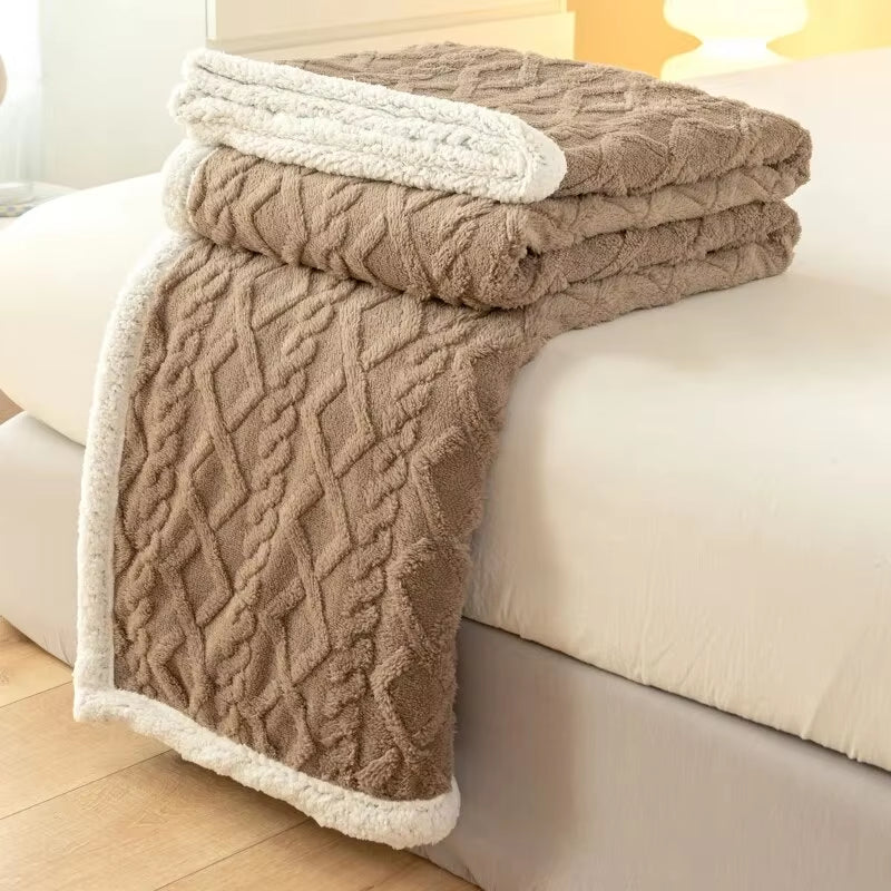 A Tapestry Blanket Tafurong Blanket Lamb Wool Blanket Thickened Warm Leisure Blanket Office Nap Blanket