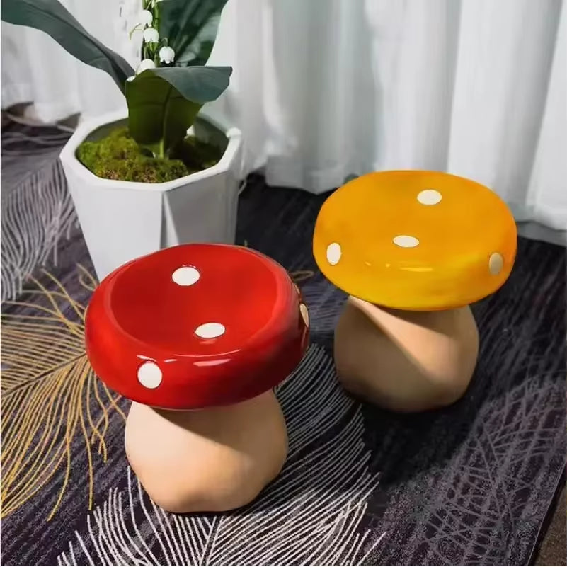 Decorative Furniture Creative Fun Mushroom Stools Chair Living Room Small Sofa Stool Shoe Changing Bench Footstool Ottoman Home