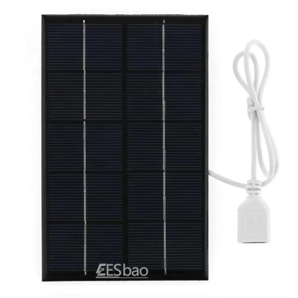 Wholesale Solar Panel USB Waterproof Outdoor Hiking Camping Portable Battery Mobile Phone Charging Bank Charging Panel