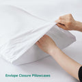 Queen Bed Sheets Set, 4 Piece Upgraded & Certified Sheets, Hotel Luxury Bedding Sheets & Pillowcases, Extra Soft & Wrinkle Free Sheets Cover, Deep Pocket Queen Sheets up to 16 Inch, Queen, White