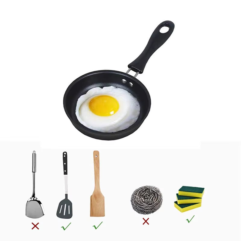 Pan Frying Egg Skillet Pot Mini Cooking Omelette Pans Nonstick Non Iron Stick Saucepan Fry Omelet Cast Pancake Pots 12Cm