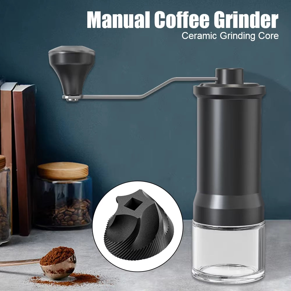 Coffee Machine Household Hand-Cranked Bean Grinder Kitchen Tool Ceramic Grinding Core Small Manual Grinder Coffee Bean Grinder